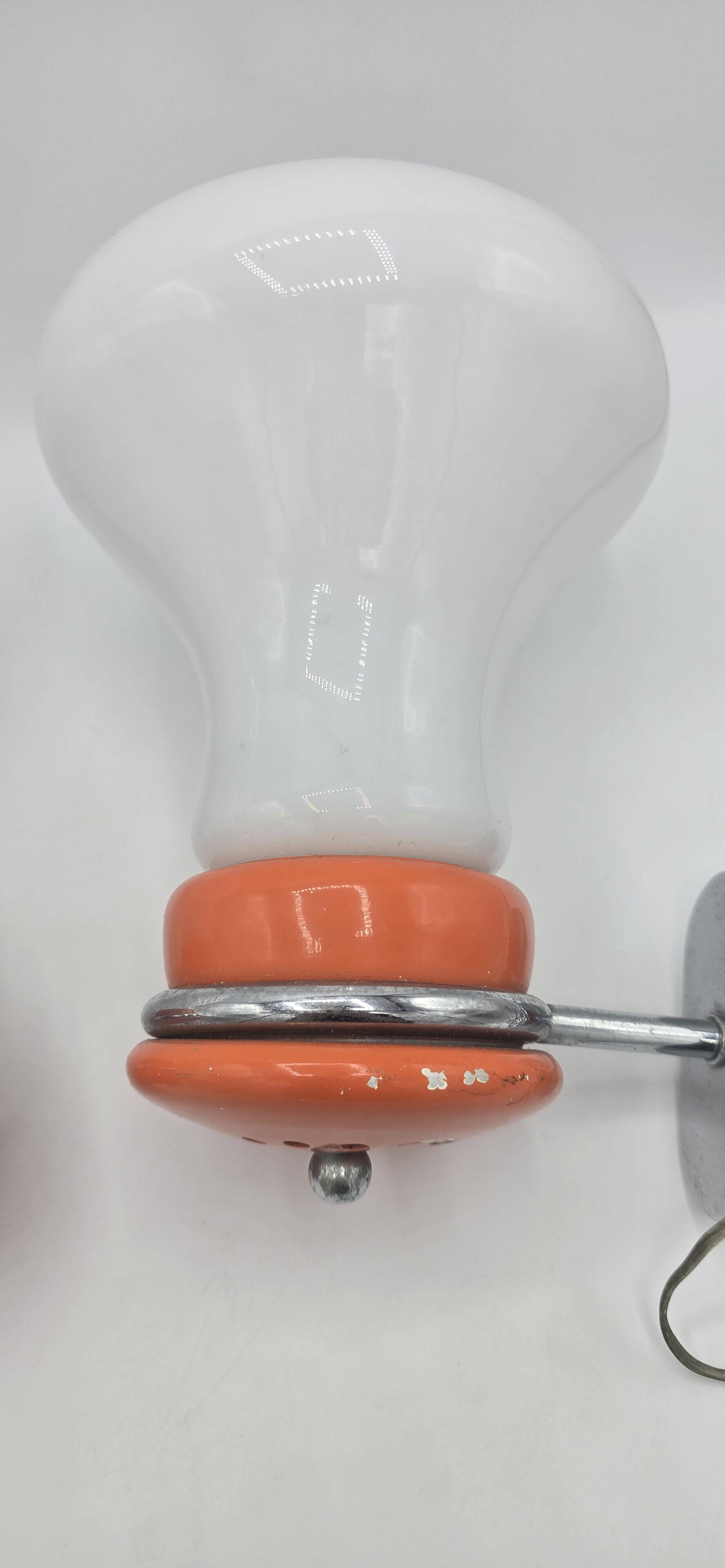 Pair of Space Age wall lights from the 70s in the style of Carlo Nason Guzzini.