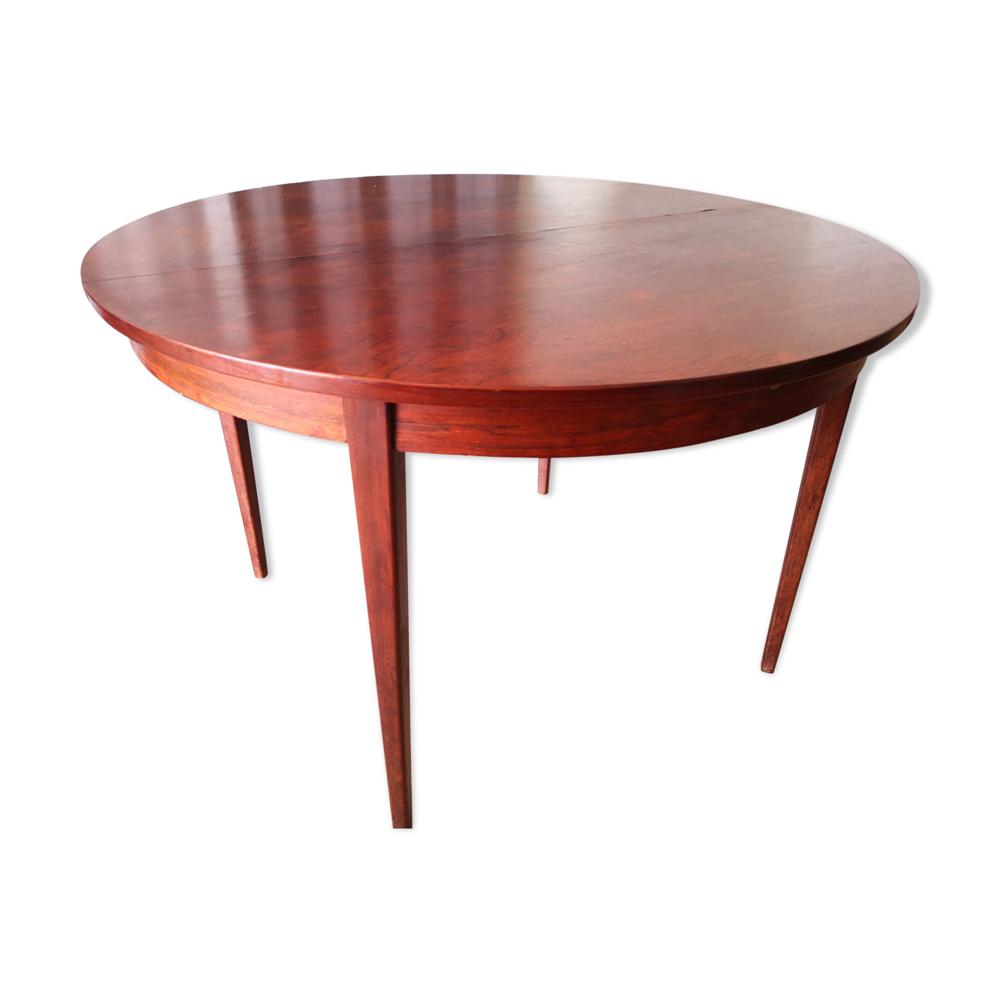 Table extensible 'papillon' années 60 placage palissandre