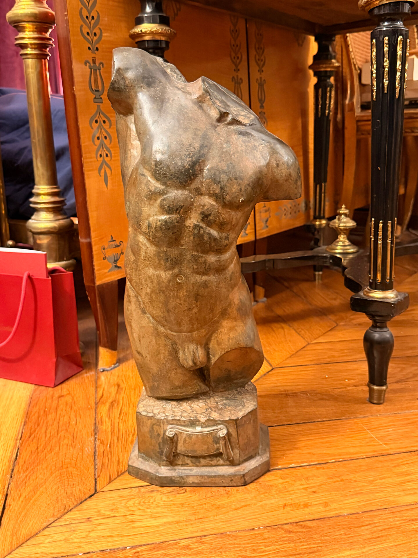 Pierre Chenet (XXe siècle), Étude de torse bronze à patine polychrome