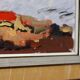 Oil painting on Swedish panel from the mid-century "Mountain Pattern" by H Öman.