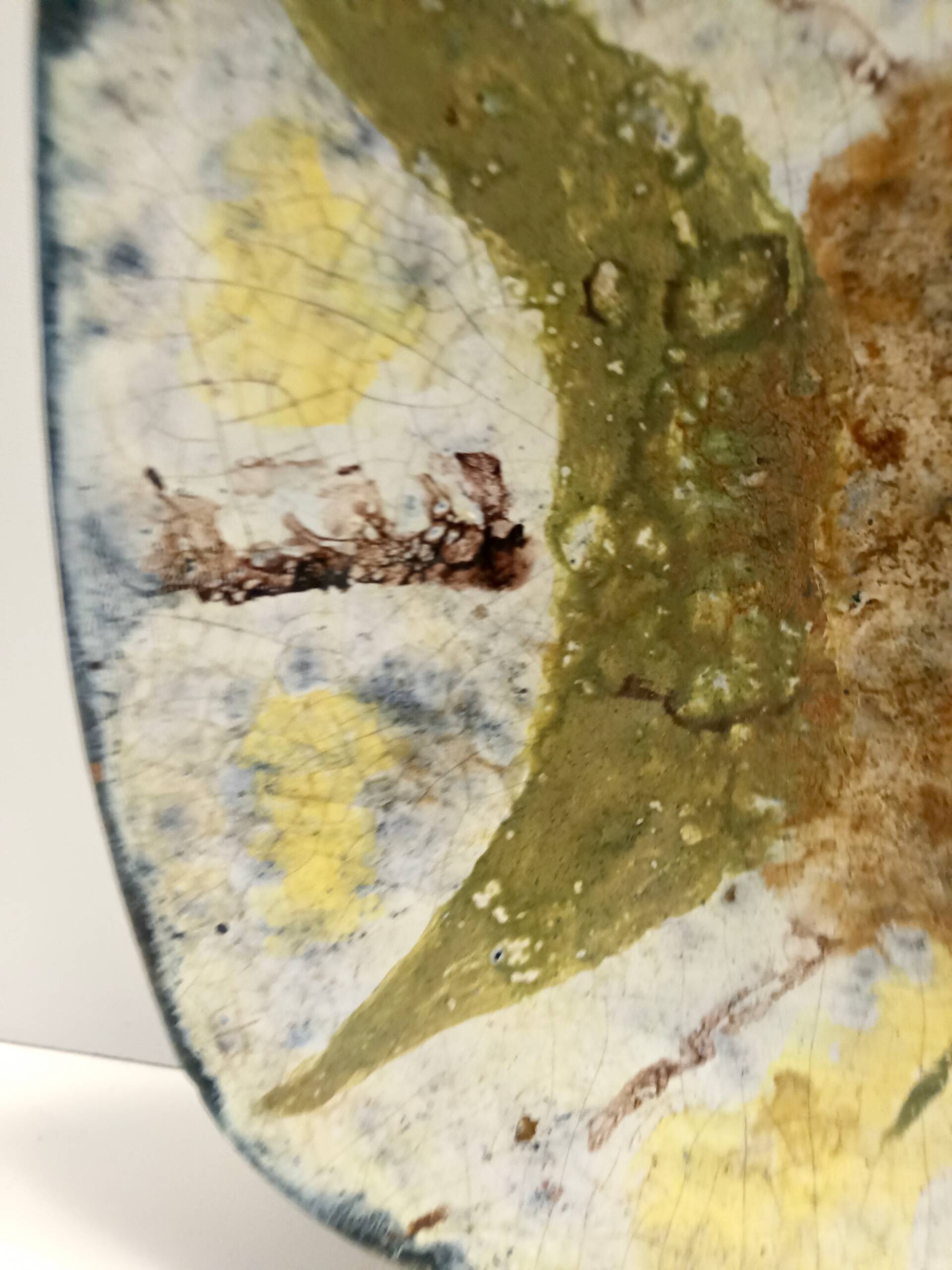 Large Earthenware Artistic Wall Panel or Centerpiece , Italy