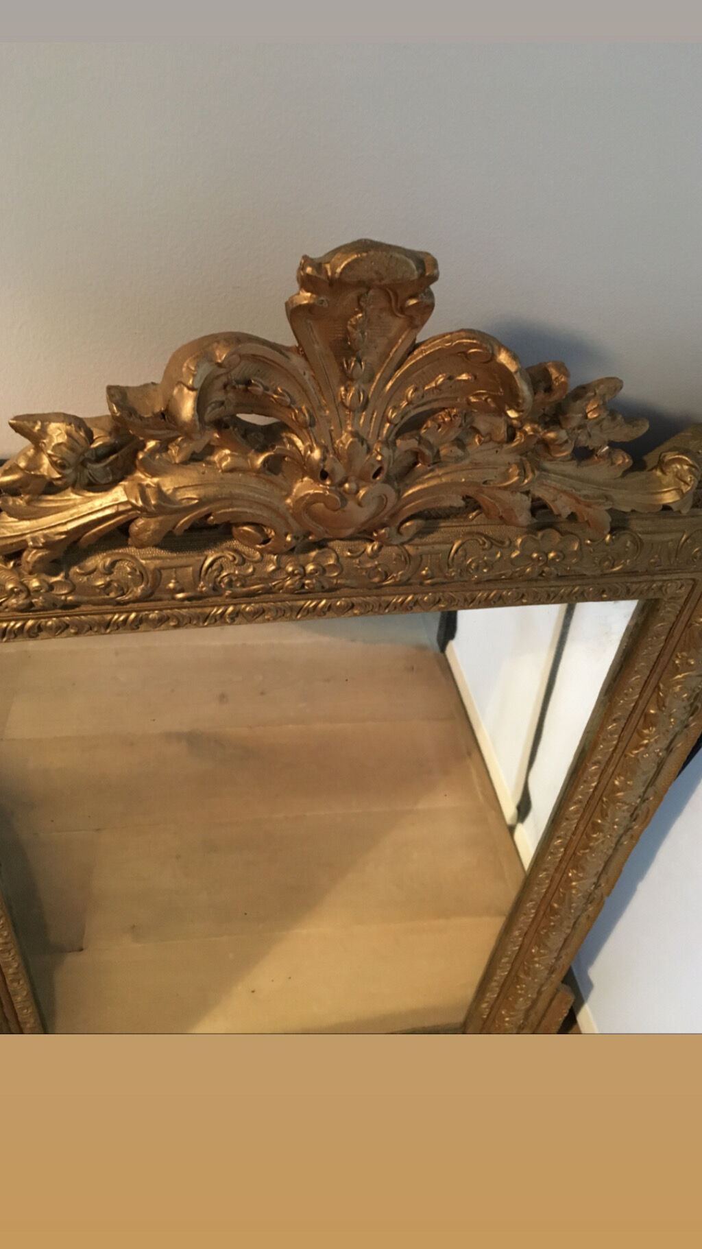 Old golden mirror