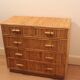 Commode en rotin 1950