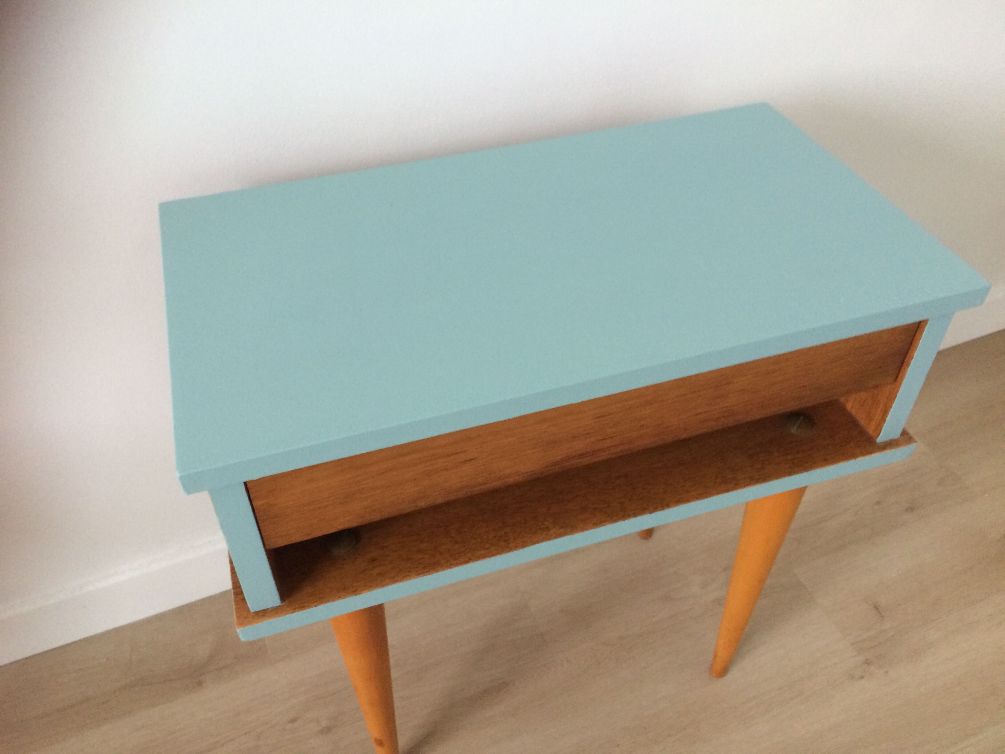 Vintage bedside table years 60 relookee