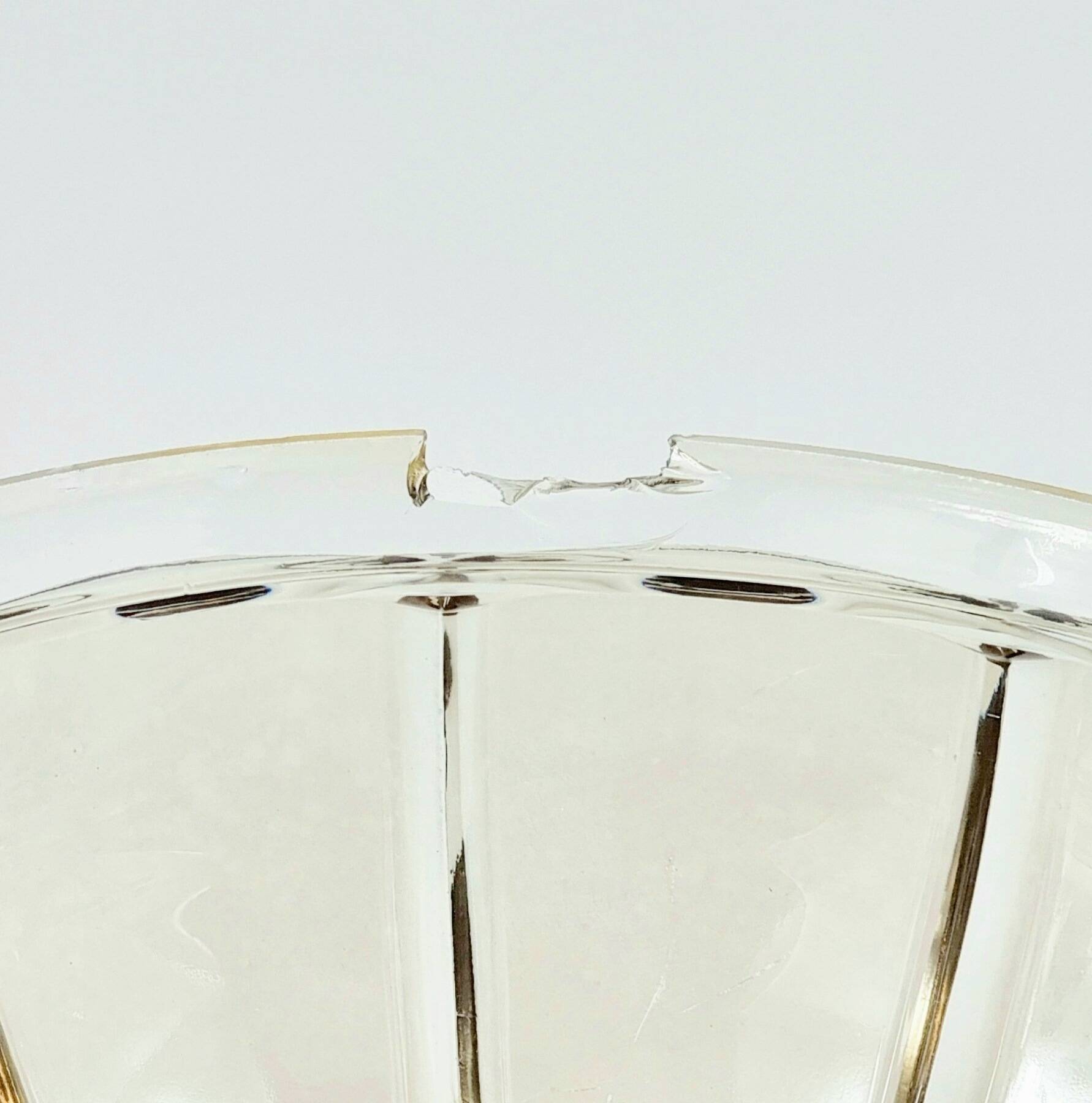 Mid-Century Glass & Brass Ceiling Light from Limburg, Germany, 1960s