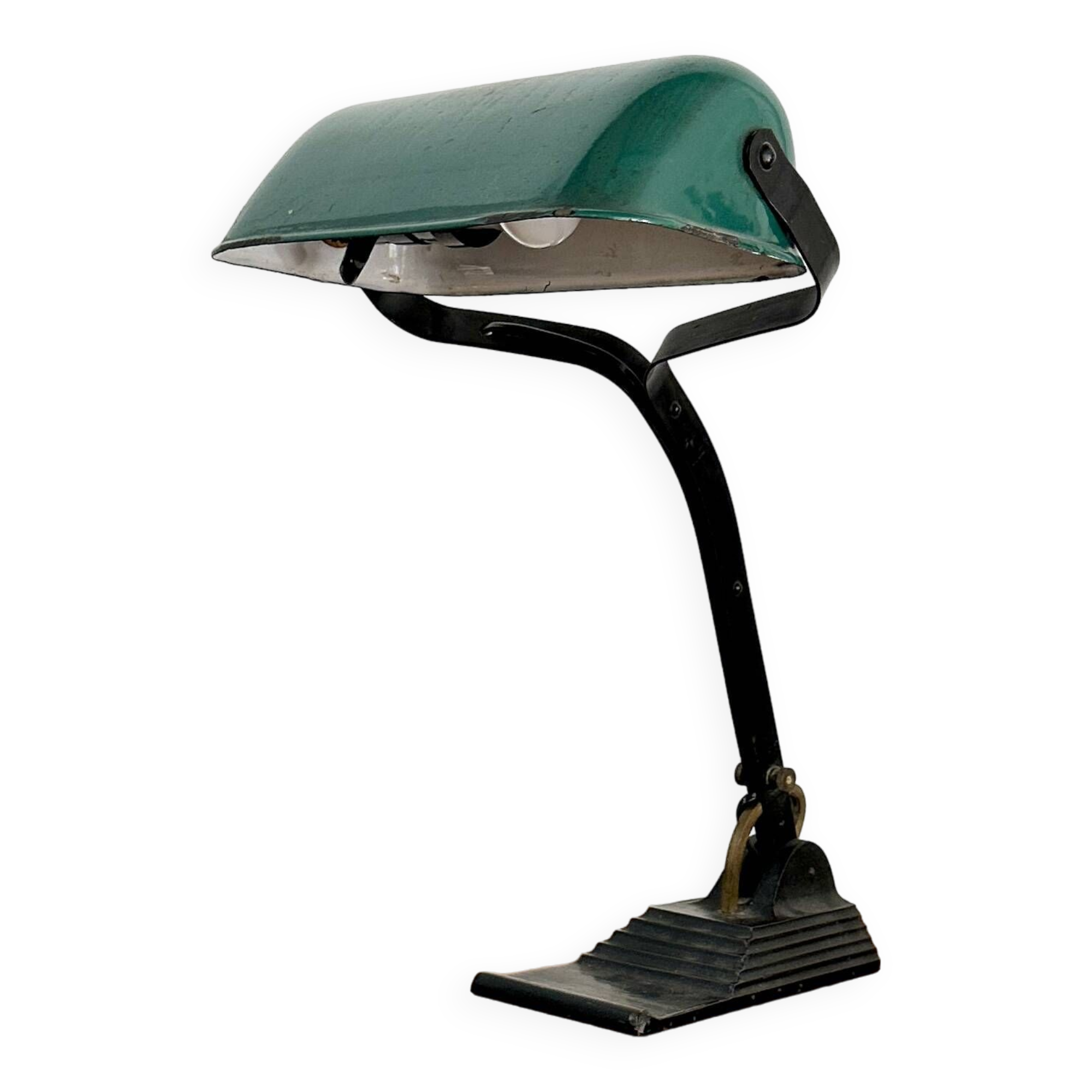 Lampe de bureau horax à piètement escalier - circa 1930