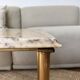 Brass and marble coffee table