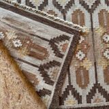 Scandinavian hand woven rolakan rug by Ingegerd Silow, Sweden