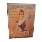 Plaque publicitaire vintage en tôle - Parfumerie Charlet - Paris