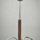 1930s Czech Art Deco Chrome and Frosted Glass Chandelier