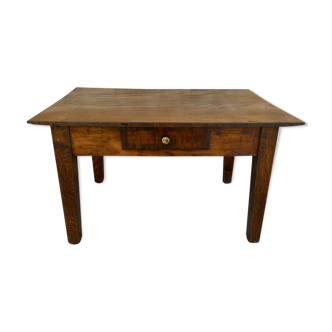 Table basse en bois massif, avec tiroir