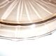 Plat de service en verre rose transparent