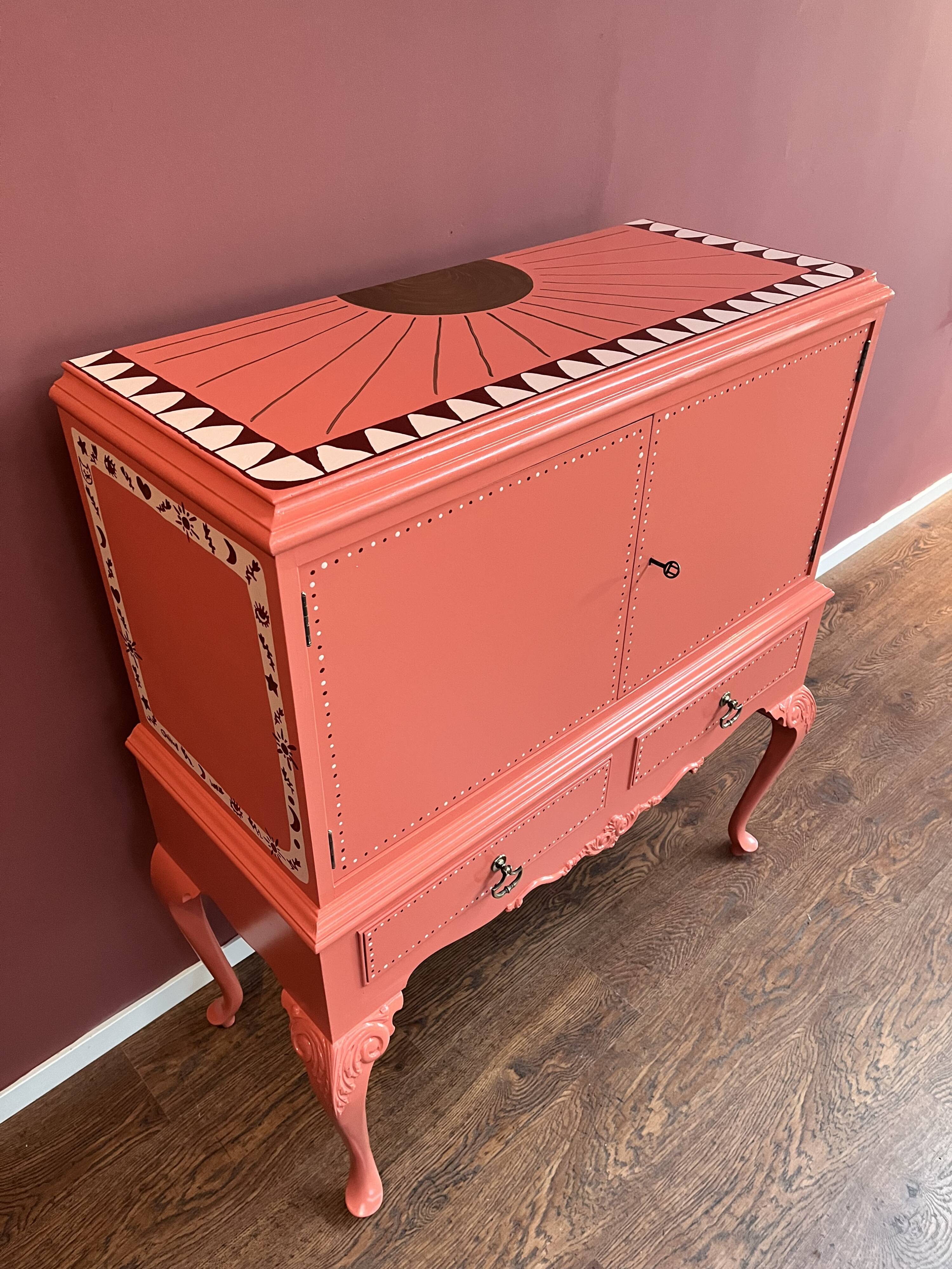 Sunny Side Up – Cabinet vintage peint à la main