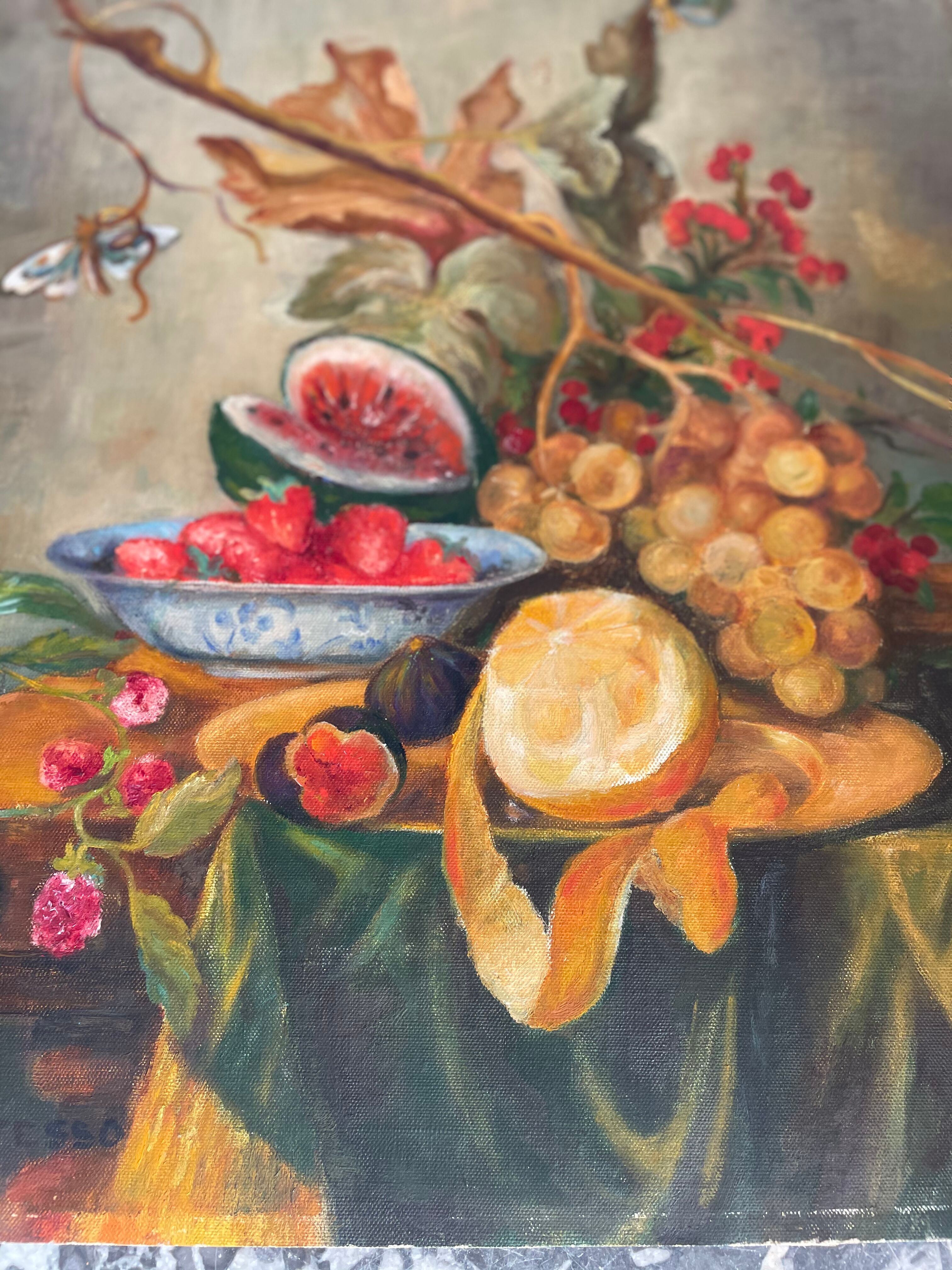 Oil on still life carton by Contesso