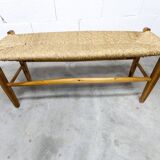 Rustic artisanal brutalist bench 1960 93cm