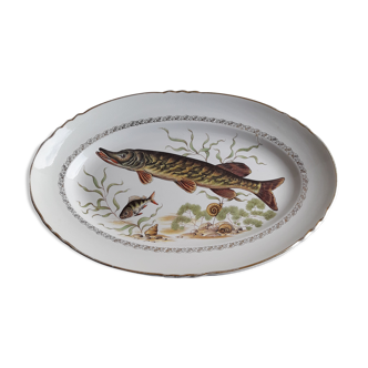 Orchies Earthenware Fish Dish Wolves Mill 36.5 x 24.5 cm