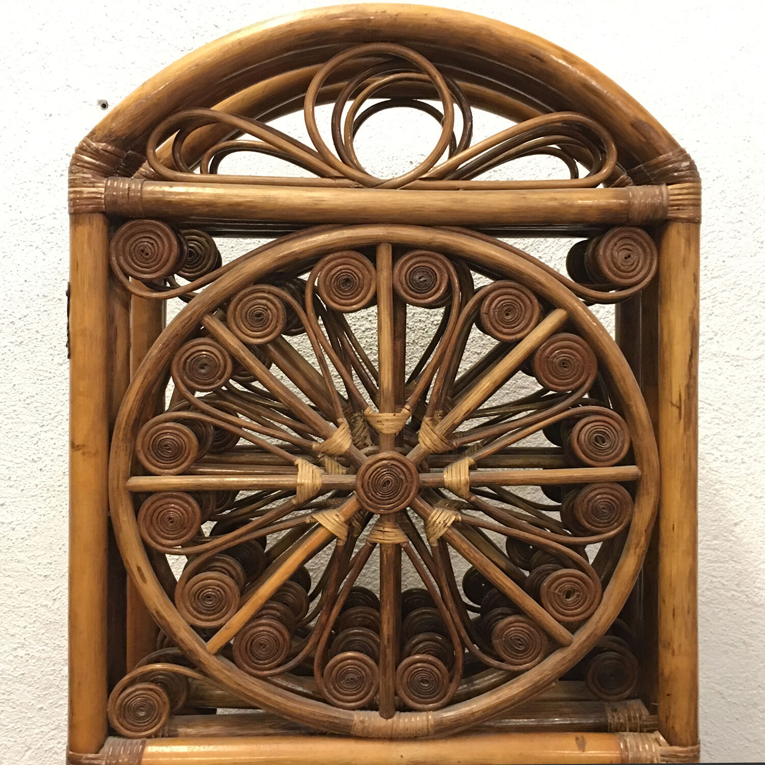 Vintage rattan screen from the 60s