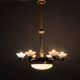 Art Deco chandelier with glass shade, Czechoslovakia, 1930s