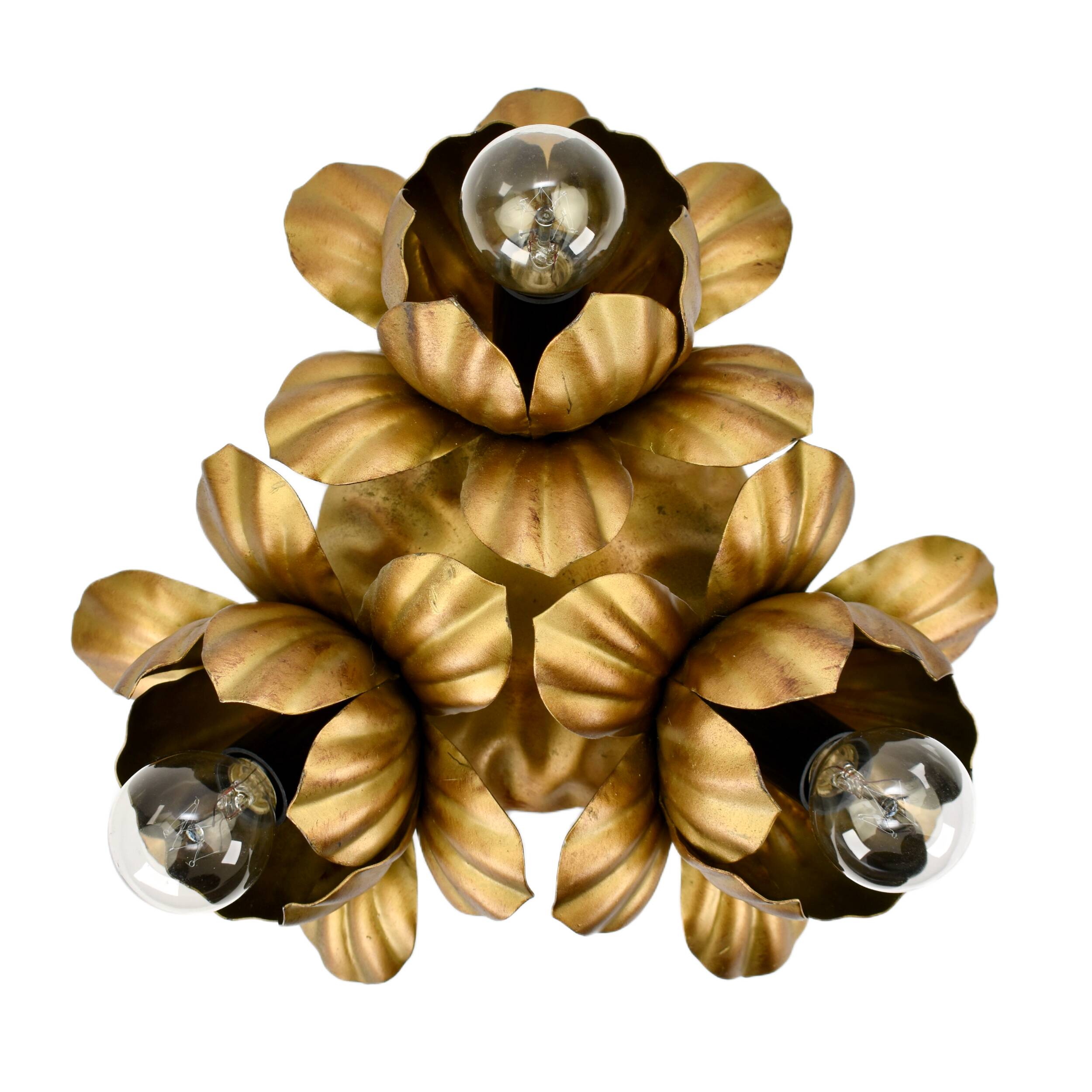 Plafonnier italien en tôle peinte, milieu du XXe siècle, années 1960