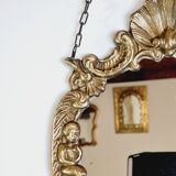 Cherub brass mirror