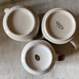 3 vintage stoneware mugs