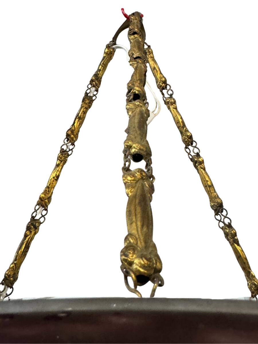 Art Deco pendant light by Jany – Glass paste – Marble decor