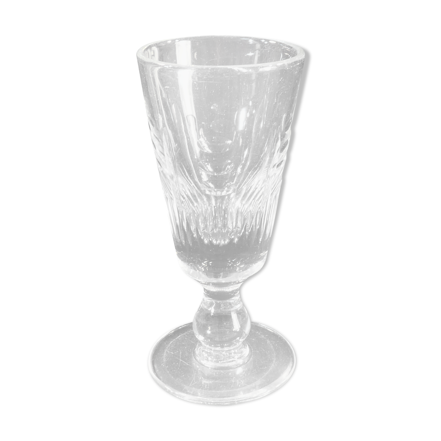 Old absinthe glass in blown and cut glass