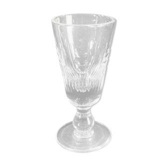 Old absinthe glass in blown and cut glass