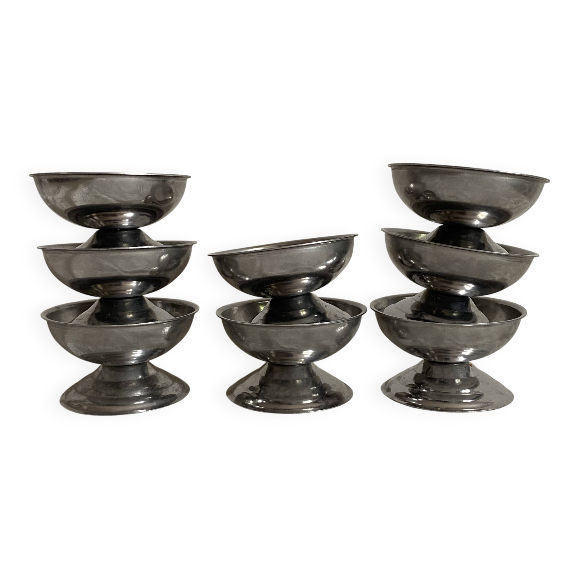 Petites coupes à glace en inox 1 boule