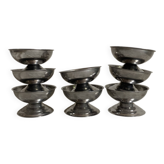 Petites coupes à glace en inox 1 boule