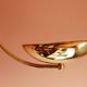 Vintage gold metal arc pendant light, 1980s