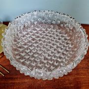 Large brass and frosted glass ceiling light, Hillebrand Lighting, 1970.