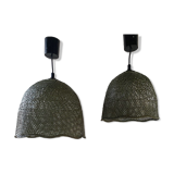 Pair of rattan suspensions