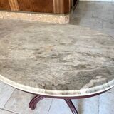 Thonet table n°8 / n°9 from 1888 Café Museum, after Adolf Loos marble top