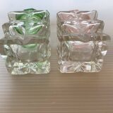 Sel et poivre verre moulé à facettes