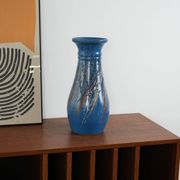 Blue ceramic vase, Danish design, 1970s, made in Denmark