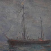 Marine seascape with sailing ships - Herman Van den Berghe, ca. 1900-1920