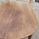 Oval Burgundy Farm Table in solid oak 19th