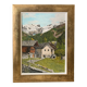 Oil on canvas mountain landscape Alps
