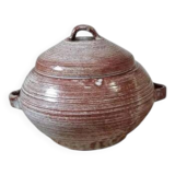 Biot glazed stoneware soup tureen - vintage shaped piece