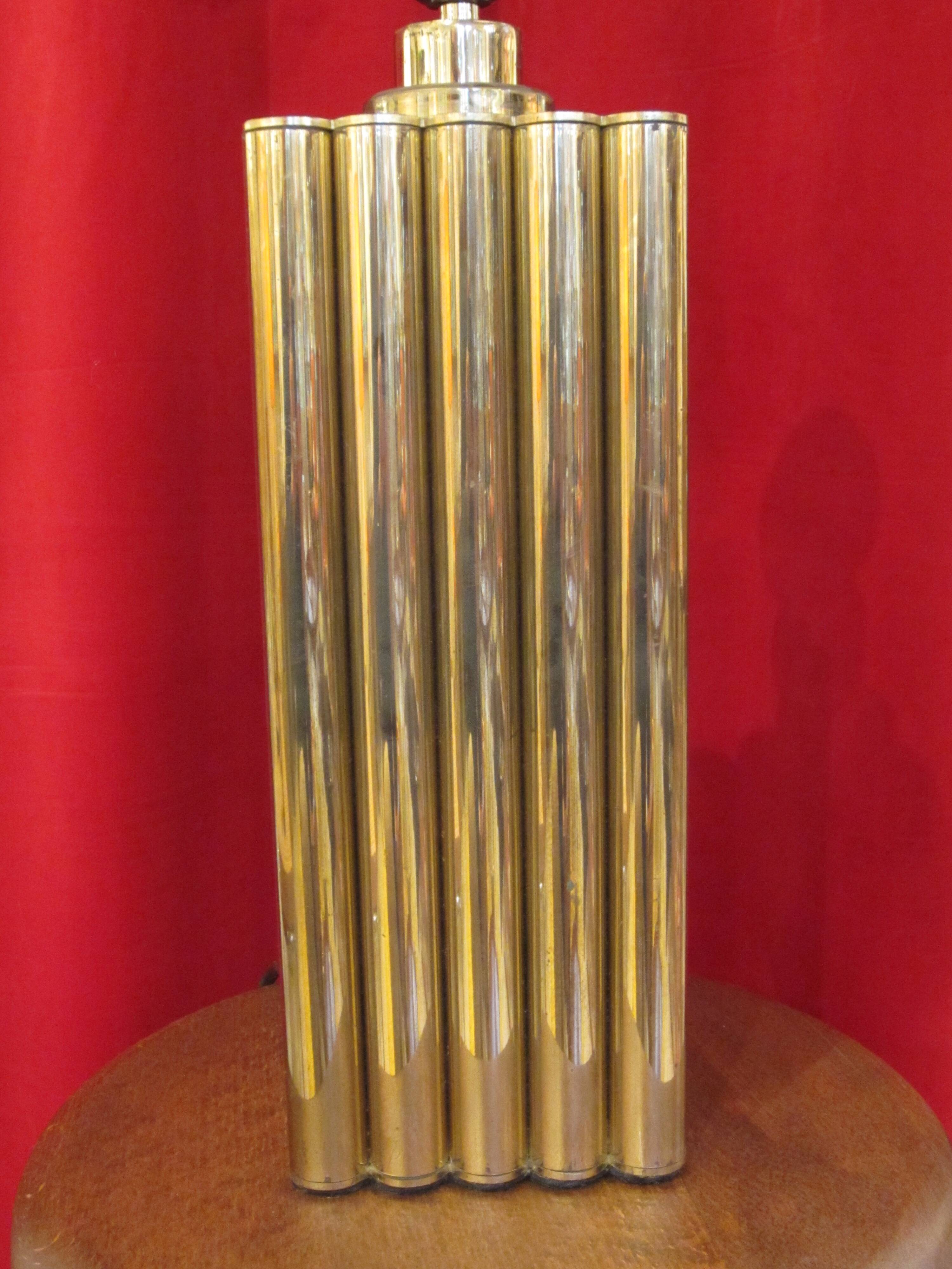 Lampe italienne années 70 en laiton