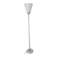 Lampe design unique d'Ingo Maurer. Lampadaire design M de Maurer. Verre à lait, fond transparent.