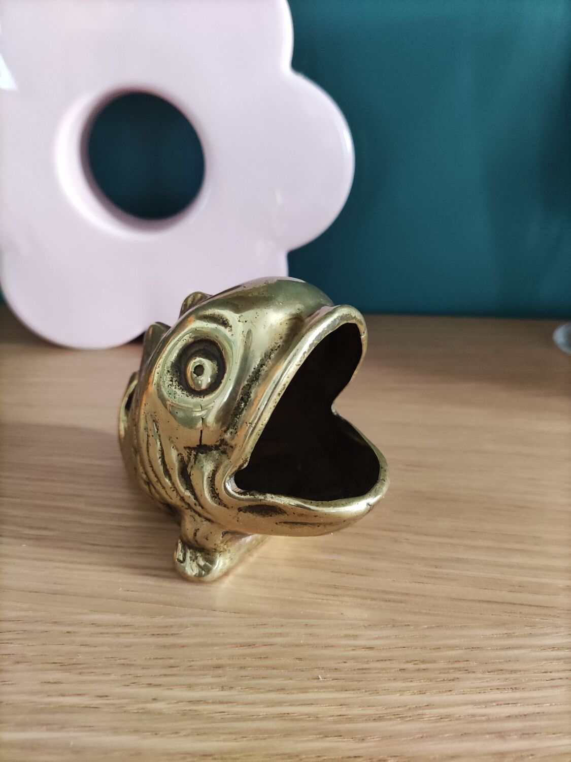 Ashtray bronze fish England