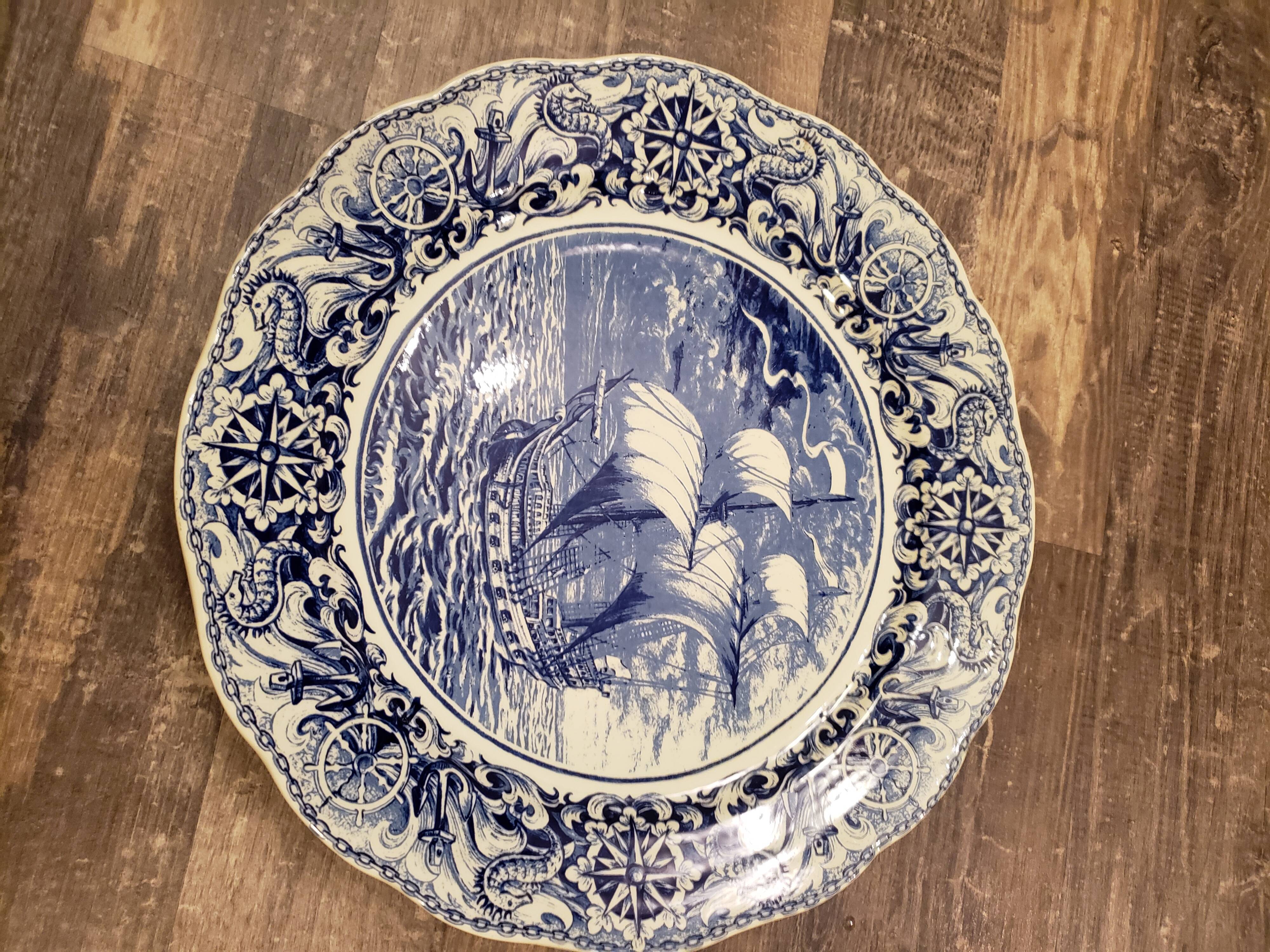 Decorative plate boch boat decoration