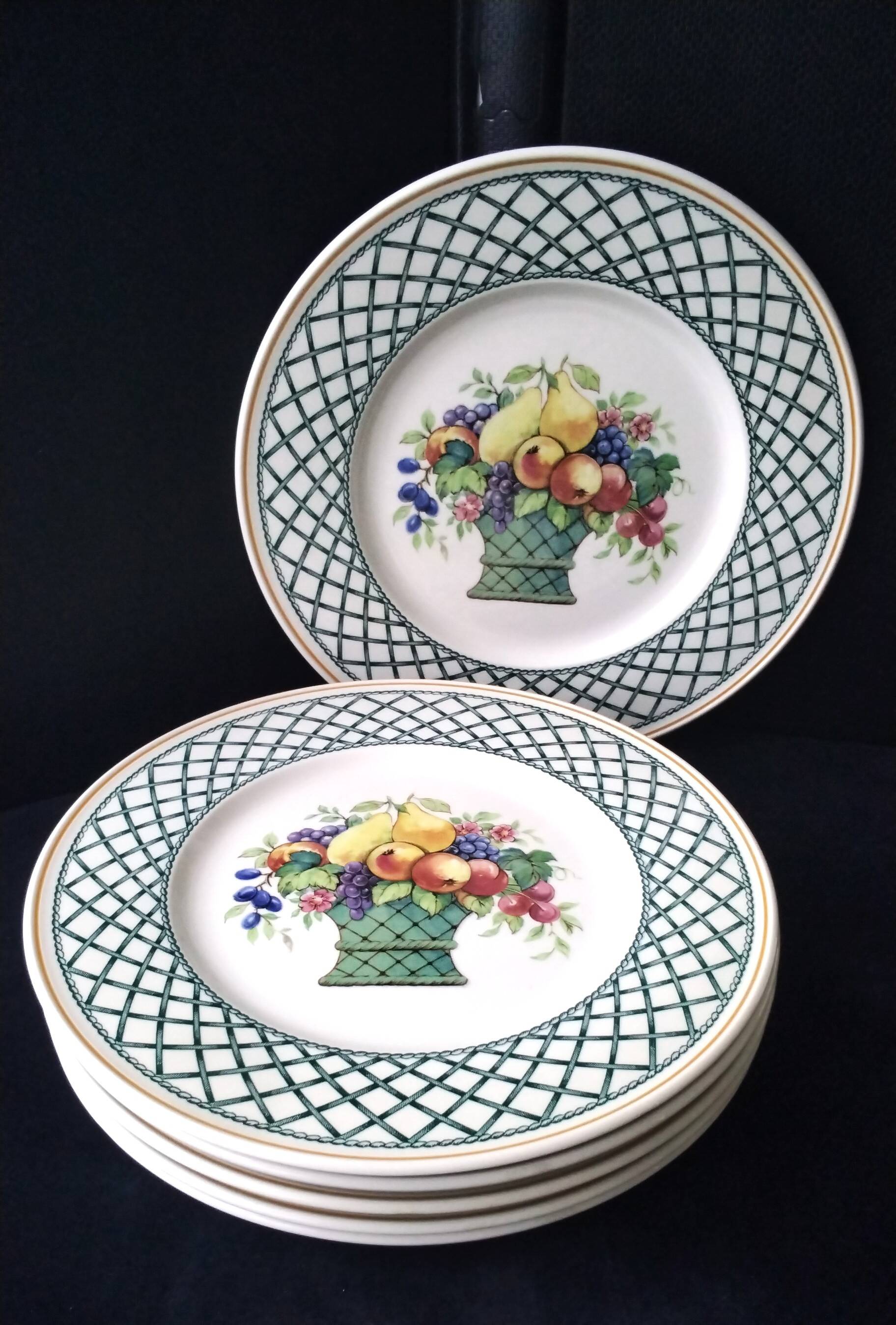 6 dessert plates Villeroy Boch Model Basket