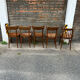 (Lot) 5 chaises bistrot bois