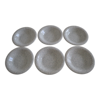 Set of 6 hollow plates Quadrifoglio