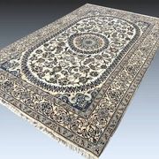 Persian Oriental Carpet NAÏN Wool and Silk: 3.20 X 2.10 Metres "Sardje Gallery"