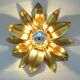 Applique fleur dorée