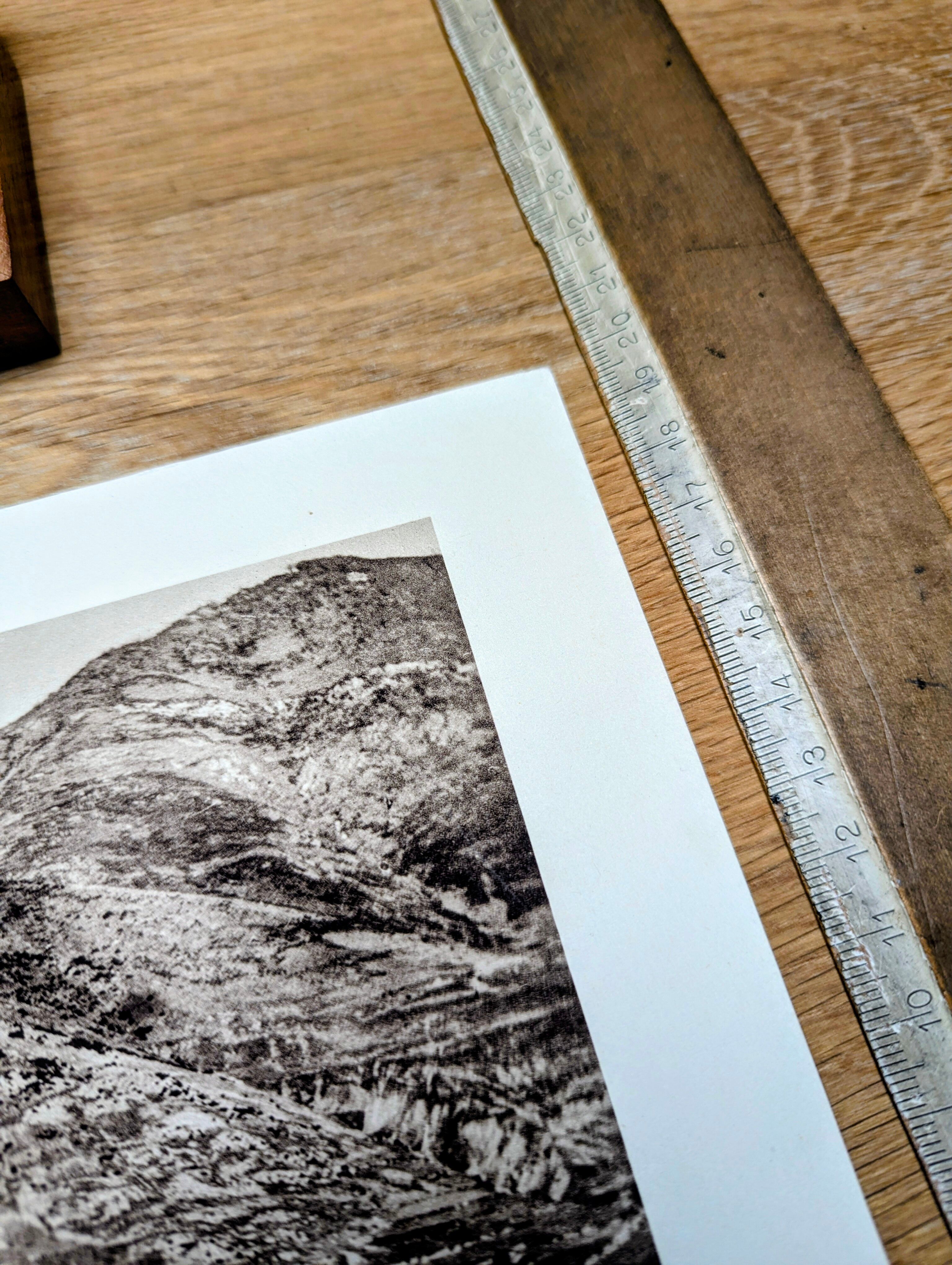 A village in Soulane, Pyrenees, photo print from 1937.